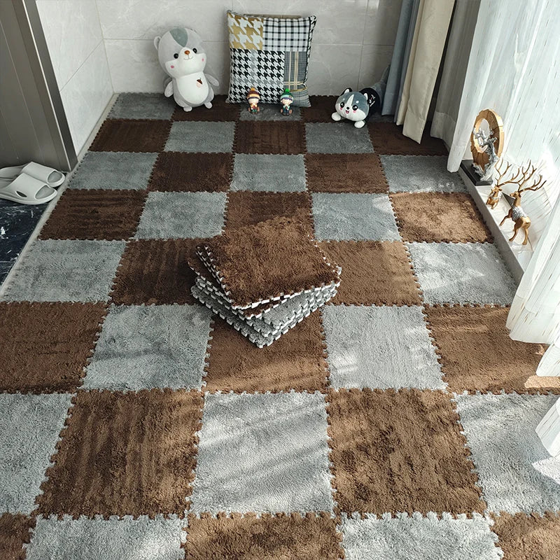 20pcs Splicing Mat Ins Style Room Carpet, Bedroom, Children'S Bedside Blanket, Stain Resistant Living Room, Floor Mat 30*30 Cm