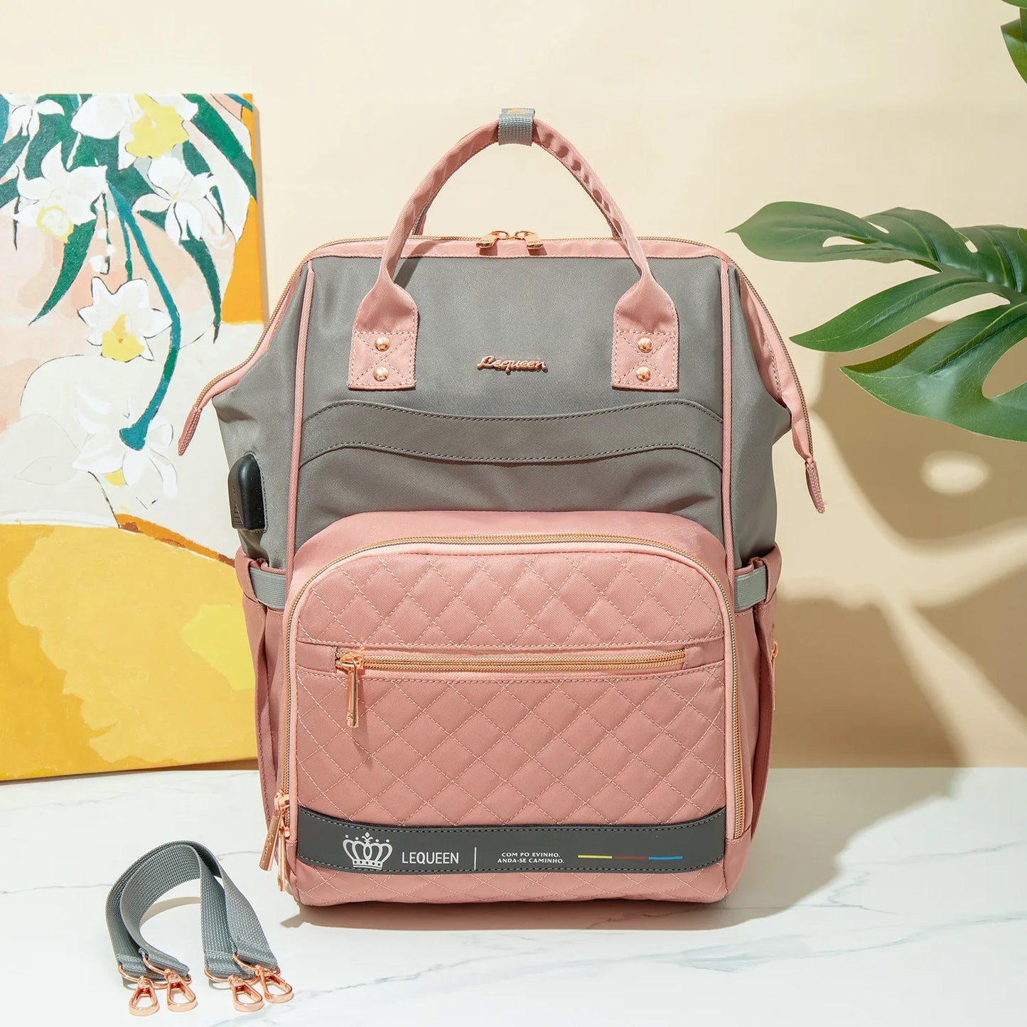 LEQUEEN Diaper Bag Backpack Stroller Baby Bags for Mom Mommy Maternity Packages Nappy Packs Supplies for Pregnant Women