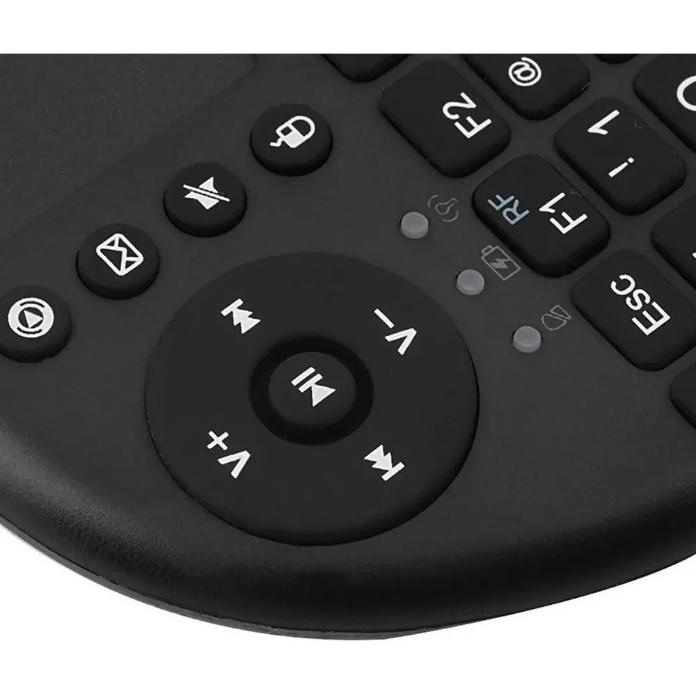 Mini Teclado USB com Touchpad e LED — Sem Fio para Smart TV, PC, PS3 e Tablet