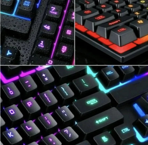 Teclado Gamer Semi-mecânico RGB — ABNT2, LED Retroiluminado, 107 Teclas