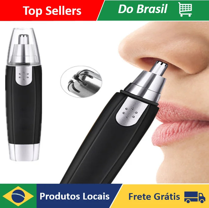 Depilador Elétrico Portátil — Nariz, Orelha, Rosto e Corpo | Sem Dor e Silencioso