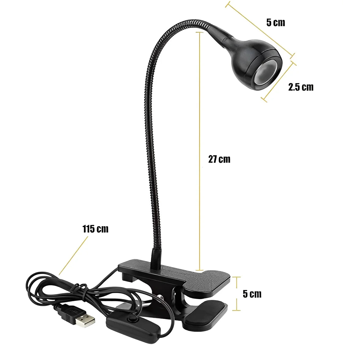 Lampada LED UV Mini USB para Unhas — Secagem Rápida com Clip Flexível