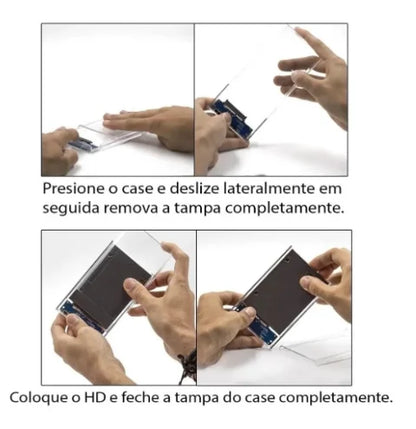 Case para HD Externo 2,5" USB 3.0 — 6Gbps, Compatível com PS4, Xbox One e PC