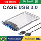 Case para HD Externo 2,5" USB 3.0 — 6Gbps, Compatível com PS4, Xbox One e PC