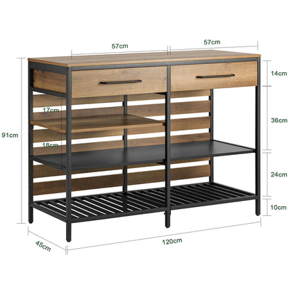 SoBuy FSB85-PF kitchen island kitchen shelf kitchen cart sideboard with drawer and shelves chest of drawers kitchen wardrobe