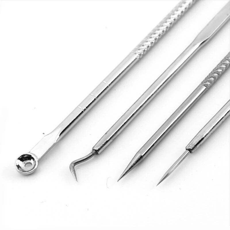 Kit Extrator de Cravo e Espinha Profissional Inox — Limpeza de Pele 360°