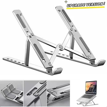 Suporte Dobrável Ergonômico para Notebook — Alumínio Portátil com Ajuste de Altura