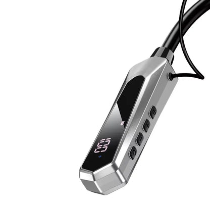 Bluetooth Sports Headphones with Neck Band, Digital Display and Long-lasting Battery