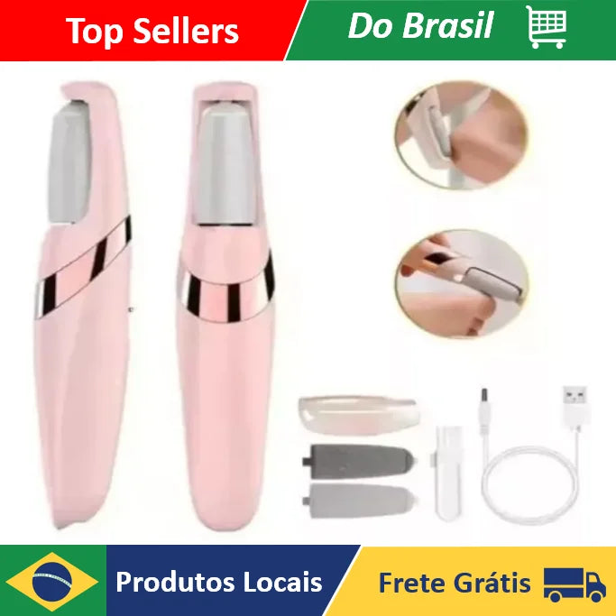 Lixadeira Elétrica para Pés Recarregável 360° — Remove Calos e Pele Seca com Facilidade