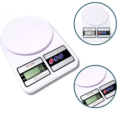 Balança Digital de Cozinha SF-400 — Até 10kg | Alta Precisão para Culinária e Dieta