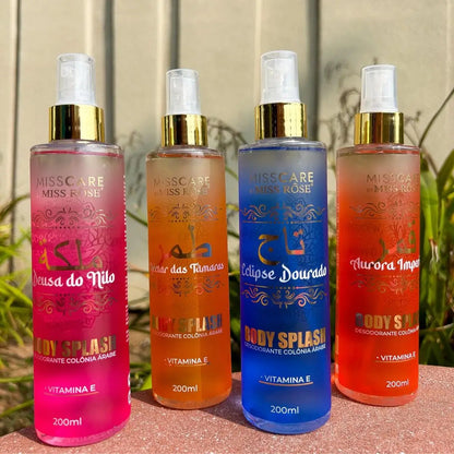 Body Splash Árabe Miss Rose 200ml — Colônia Desodorante Feminina Sofisticada