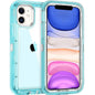 3 IN1 For iPhone 15 14 11 12 13 16Pro Max MINI XR XS X XSMAX SE 6 7 8 Plus Transparent Shockproof Armor Glossy Plain Phone Cover