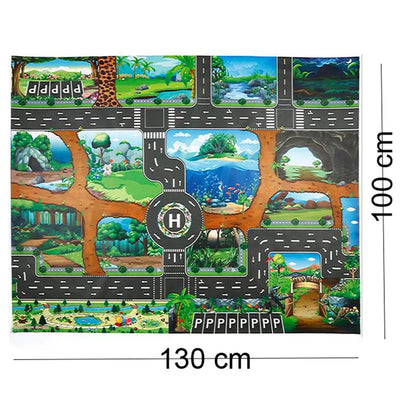 Teaching Route Map Baby Play Mat Waterproof City Town Pad Educational Kids Toys Parking Lot Children Road Table Cloth Gift
