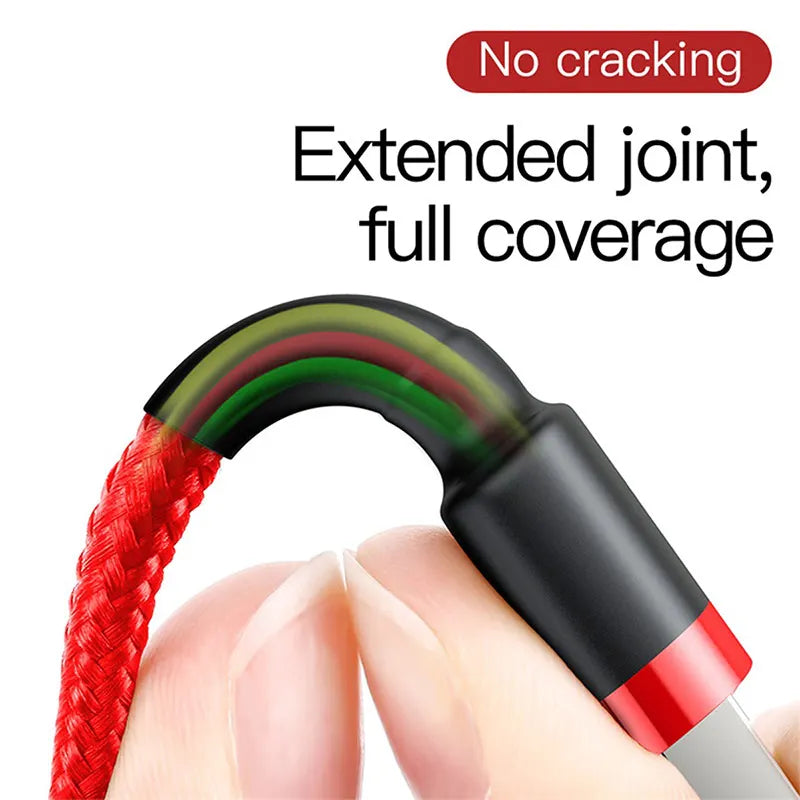 Cabo USB Baseus para iPhone — Carga Rápida 2.4A