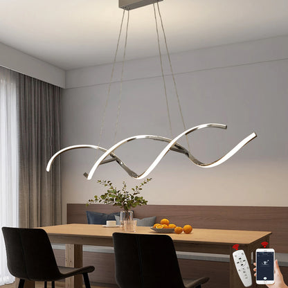 Pendente Linear Moderno para Sala de Jantar e Cozinha — Lustre Decorativo Longo