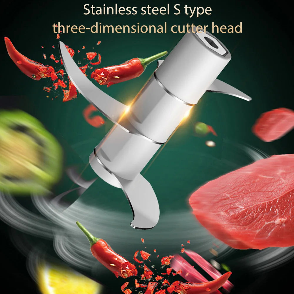 Triturador Elétrico USB Mini 100/250ml — Processador de Alho, Legumes e Carne