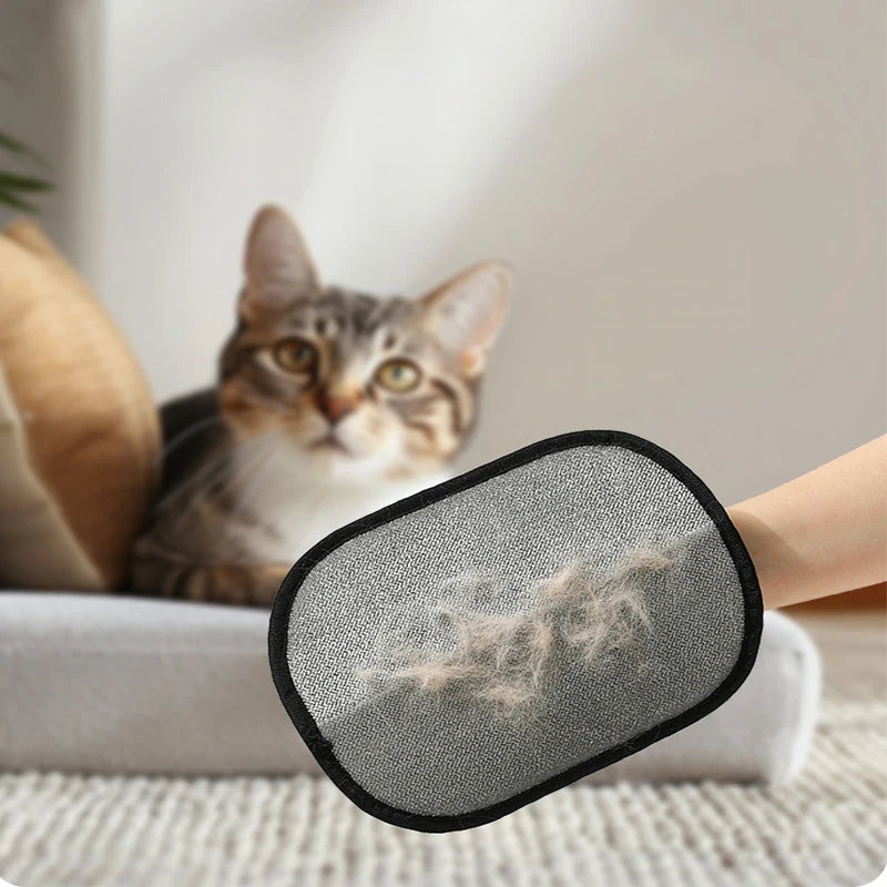Luva Removedora de Pelos para Cães e Gatos — Dupla Face, Reutilizável, para Sofá e Tapete