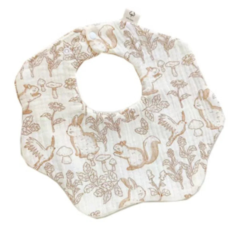 Newborn Baby Bibs for Boy Girl Cute Animal Burp Cloths Cotton Muslin Soft Infants Breathable Feeding Bibs Feeding Accessories