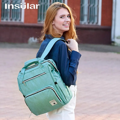 Insular New Fashion Mummy Maternity Nappy Bag Large Capacity Baby Diaper Bags Travel Backpack Designer Nursing Bag For Baby Care