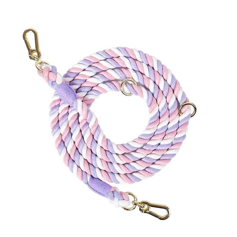 Guia Colorida para Cães — Algodão, Fivela Metálica e Plaquinha Personalizável