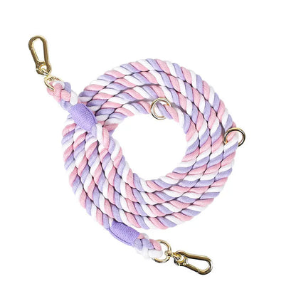 Guia Colorida para Cães — Algodão, Fivela Metálica e Plaquinha Personalizável