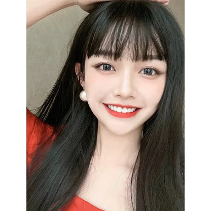 Franja Posticía com Clip — Cabelo Sintético Natural Resistente ao Calor