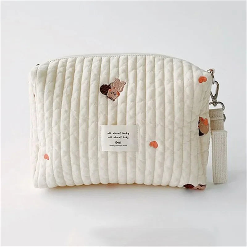 Portable Pram Nappy Bag for Stroller Baby Diaper Bags Caddy Organizer Embroidered Mommy Bag Babies Accessories