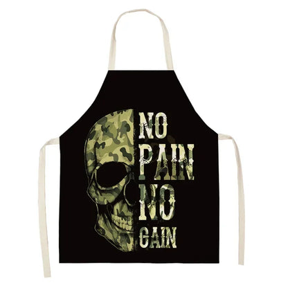 Skull pattern Aprons apron kitchen  women master apron  for kitchen Women kitchen apron for hairdresser