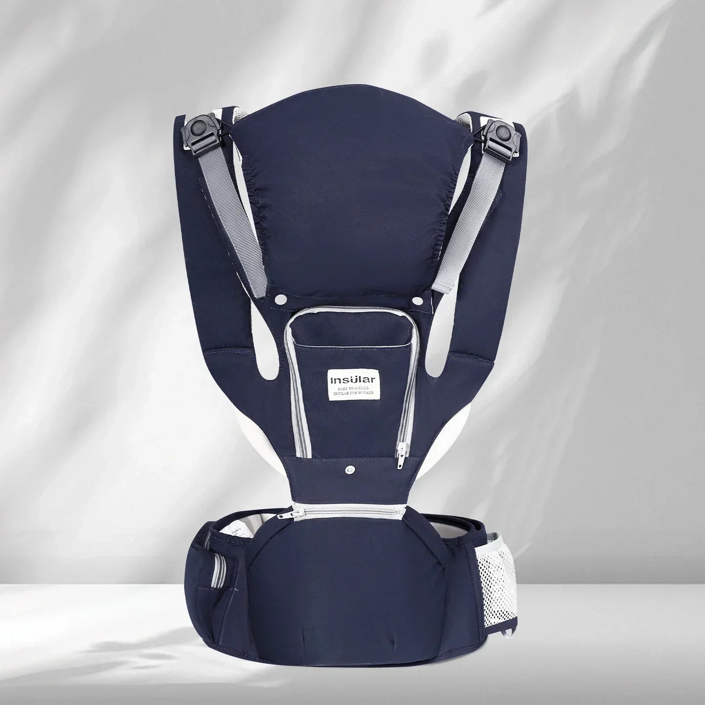 Baby Carrier Front-Facing with Waist Stool, Hip Seat, Extra Storage Pockets, and Breathable Design for Newborns