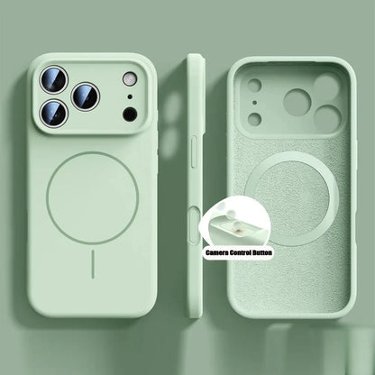 New Liquid Silicone Magnetic Case For iPhone 17 16 15 14 13 12 Pro Max 16 Plus Air Original Soft Cover For iPhone 17 16 Pro Max