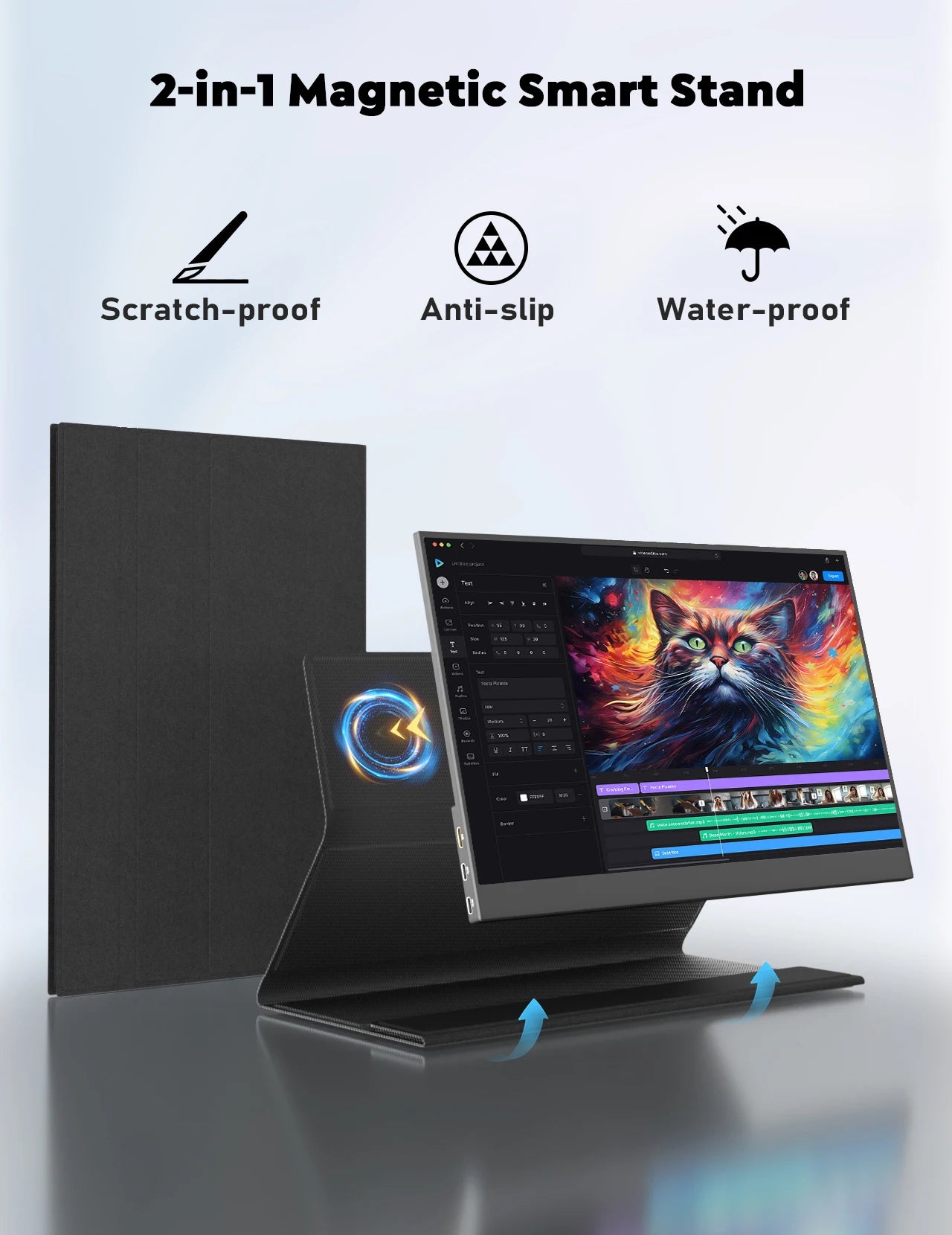 Monitor Portátil Amoudo 15,6" Full HD — IPS 1080P, USB-C, Mini HDMI, Tela Extendida