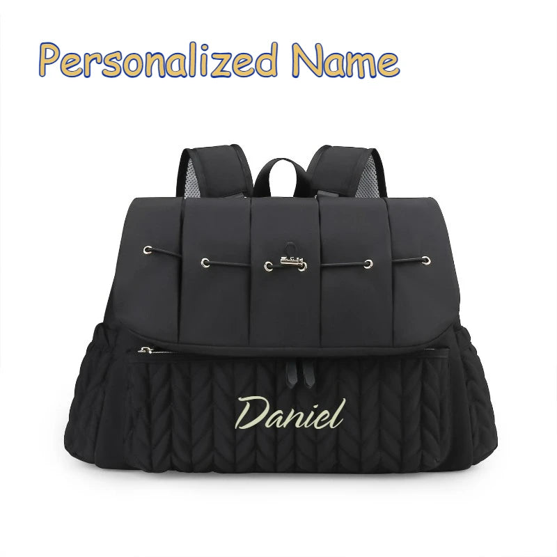 Personalized Name Baby Diaper Bag Backpack for Maternity Nappy Bag Removable Shoulder Straps Fashion Mommy Handbag for Stroller