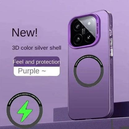 Luxury For Magsafe Wireless Charger Matte Frosted Case For Xiaomi 15T 15TPro 15/14/13 T Ultra Pro Semi-Transparent Protect Cover