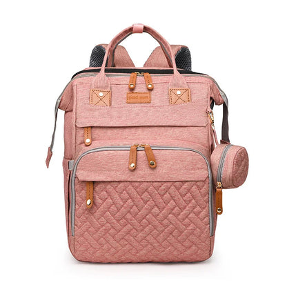 Multifunctional Bed Diaper Backpack Baby Girl Boy Nappy Changing Bag Large Capacity Folding Crib Nursing Mommy Bag for Travel
