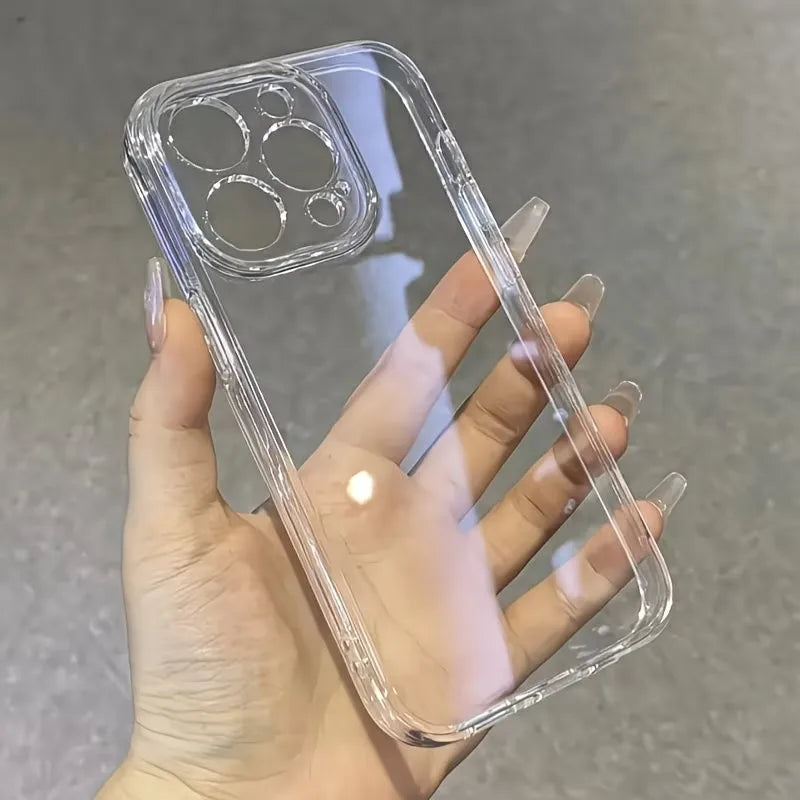3PCS Ultra Thin Clear Phone Case For iPhone 11 12 13 14 15 16 17 Air Pro Max Plus 7 8 X Xr Xs 16E 17E Silicone Soft Back Cover