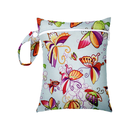 Mini Size 25x20cm Diaper Bag Waterproof Reusable Mummy Bag Printed Pocket Nappy Bags PUL Travel Wet Dry Bags Purple Color