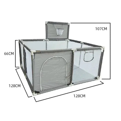 Baby Playground Playpen Corralito for Baby Toddlers with Thicken Steel Pipes Kids Play Park Activity Fence Ball Box Game Playpen