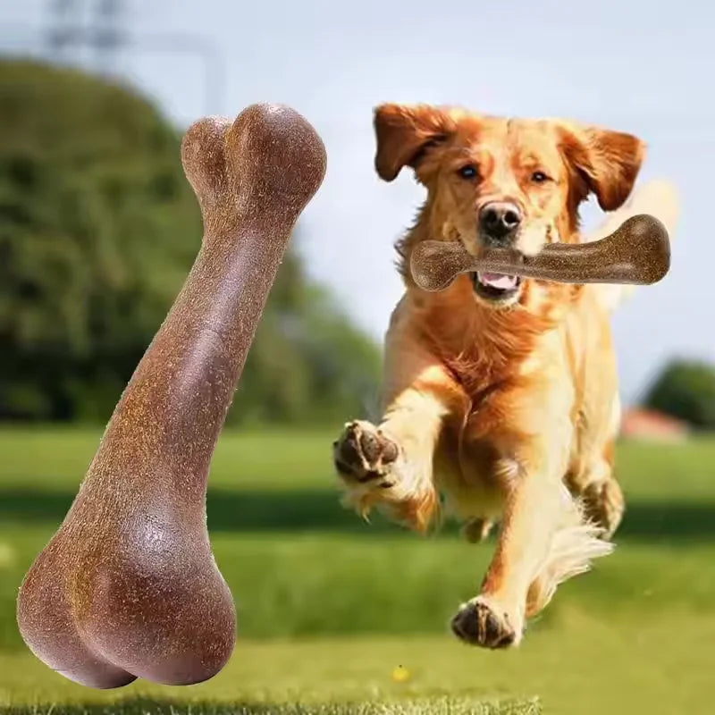 Brinquedo Osso Mastigável para Cães — Resistente, Atlóxico, Anti-mordida para Filhotes e Adultos