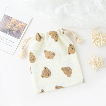 String Diaper Bag Baby Disposable Diaper Comfort Saliva Towel Storage Bag Handbag Baby Boys Girls Bottle Trolley Hanging Bag New