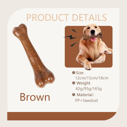 Brinquedo Osso Mastigável para Cães — Resistente, Atlóxico, Anti-mordida para Filhotes e Adultos
