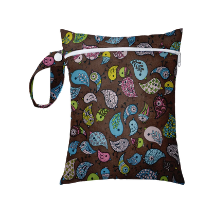 Mini Size 25x20cm Diaper Bag Waterproof Reusable Mummy Bag Printed Pocket Nappy Bags PUL Travel Wet Dry Bags Purple Color