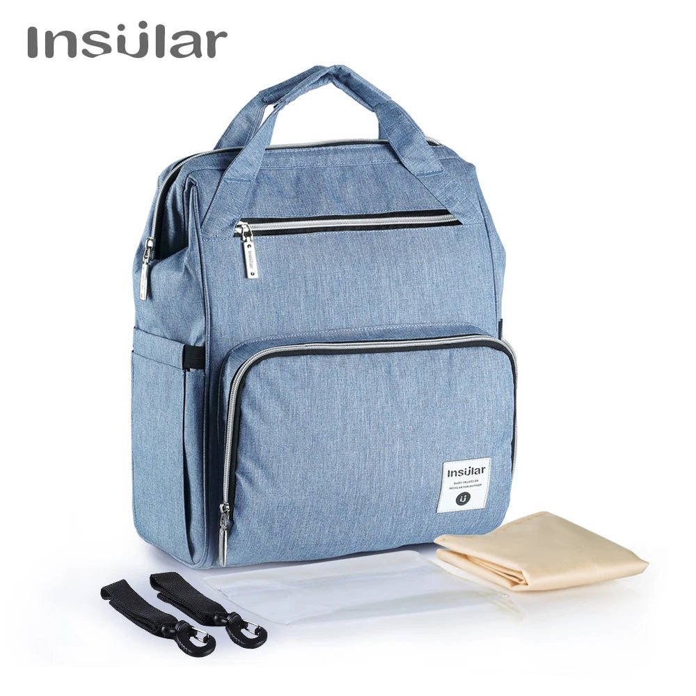 Insular New Fashion Mummy Maternity Nappy Bag Large Capacity Baby Diaper Bags Travel Backpack Designer Nursing Bag For Baby Care