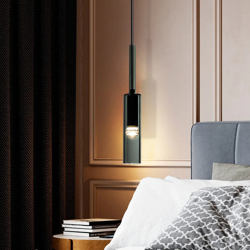 Pendente de Vidro Garrafa Moderno — Luminária para Quarto, Bar e Cozinha