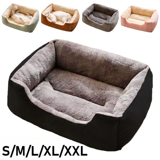 Cama Almofada para Gatos e Cães — Pelúcia Macia, Lavável, Tamanhos P ao GG