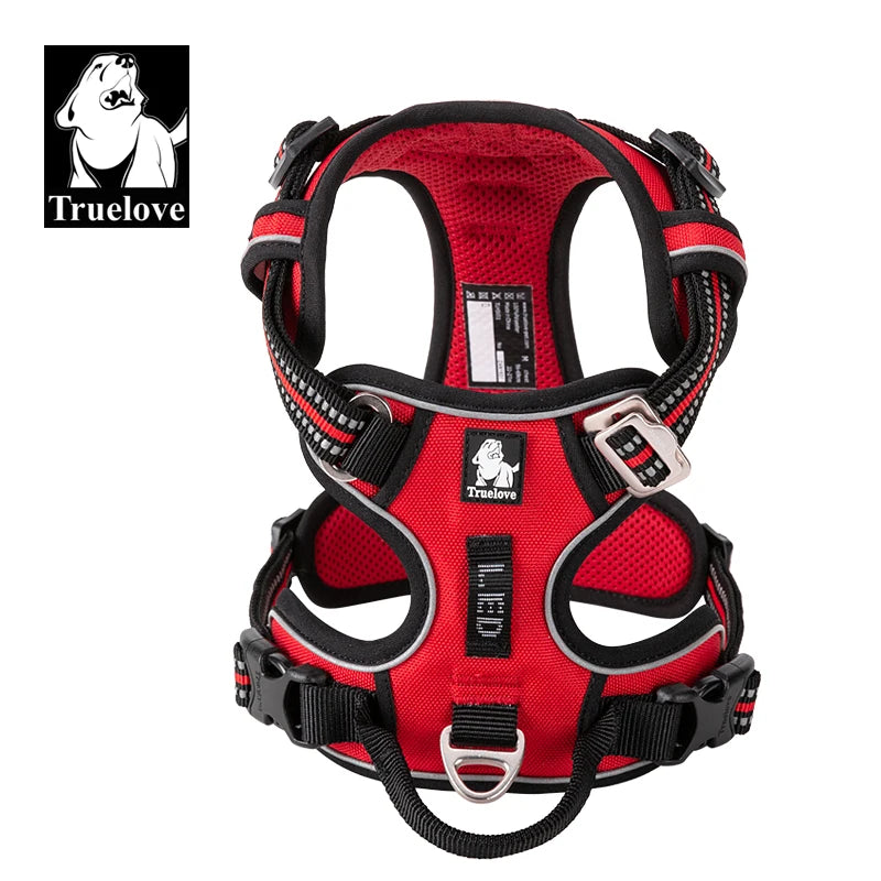 Peitoral Truelove Fashion para Cães — Nylon Refletivo, Acolchoado, Vest de Treino