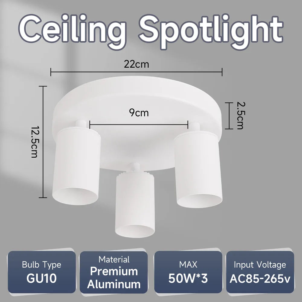 Spot de Teto LED com Lâmpada Substituível — Pendente Decorativo para Quarto e Cozinha