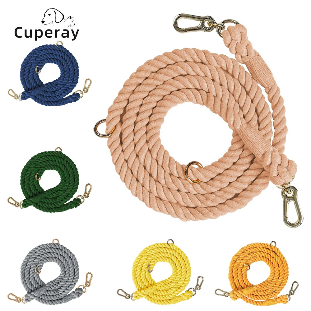 Guia Colorida para Cães — Algodão, Fivela Metálica e Plaquinha Personalizável