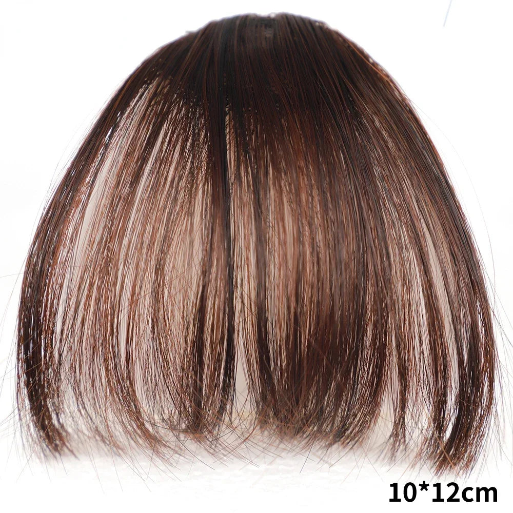 Franja Posticía com Clip — Cabelo Sintético Natural Resistente ao Calor