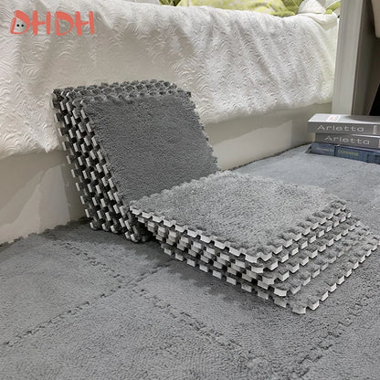 DHDH Soft Plush Kids Carpet Baby Play Mat Children's Rugs Toys EVA Foam Children's Mat Puzzle Interlock Floor Mats 30*30 CM