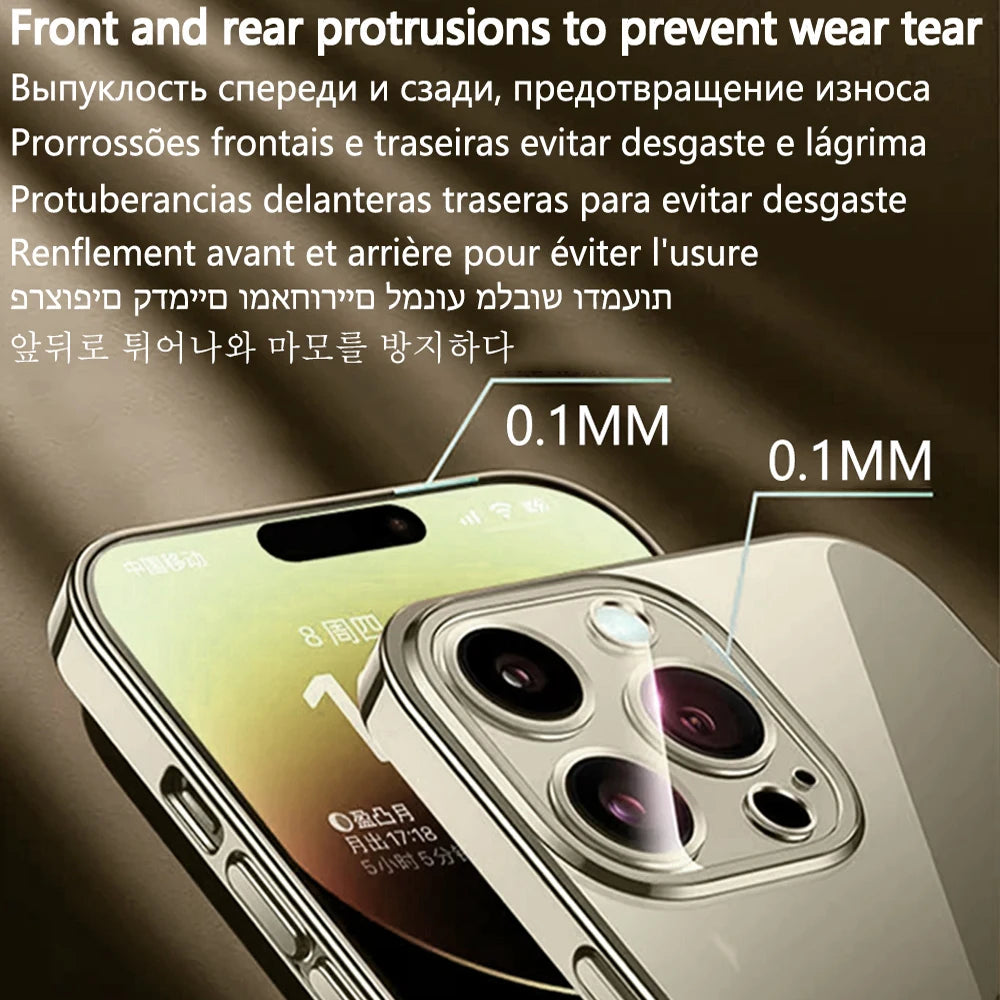 Magnetic Attraction Clear Original Case For Iphone 16 15 14 13 12 Mini 17 Air 11 Pro Max 7 8 Plus Xs Xr Se Magsafe Magnet Cover